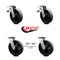 Service Caster 8 Inch Glass Filled Nylon Caster Set with Roller Bearings 2 Brakes 2 Swivel Lock SCC-TTL30S820-GFNR-2-BSL-2 - alternate 3